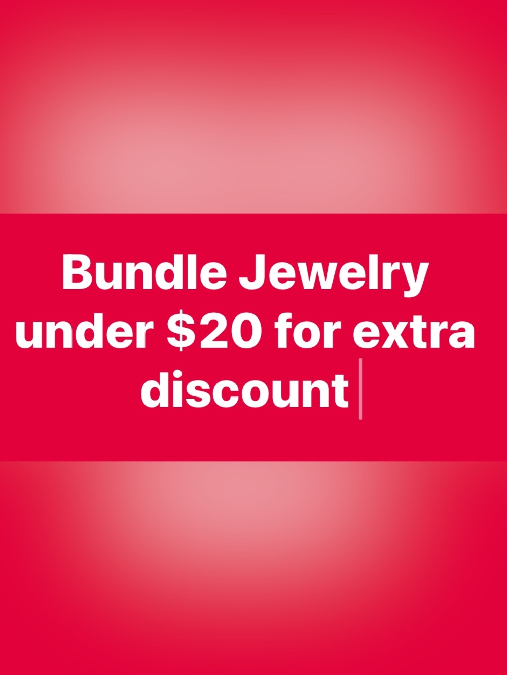 Red Promotional Graphic for $20 & under jewelry discounts